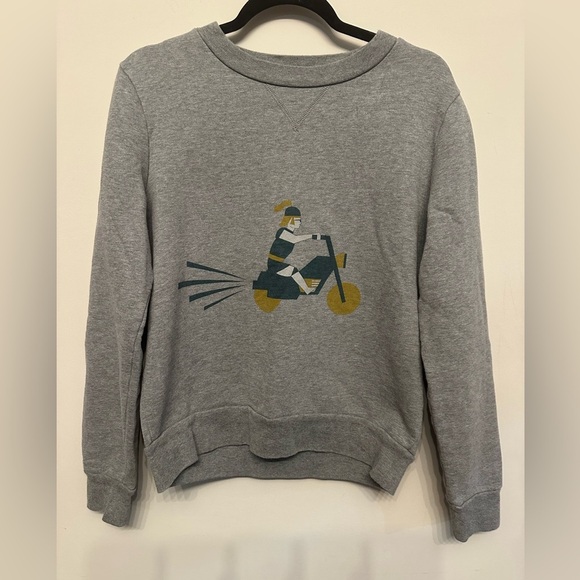 le mont St Michel Sweaters - Le Mont St. Michel Roman Centurion on a Moped Sweater Small
